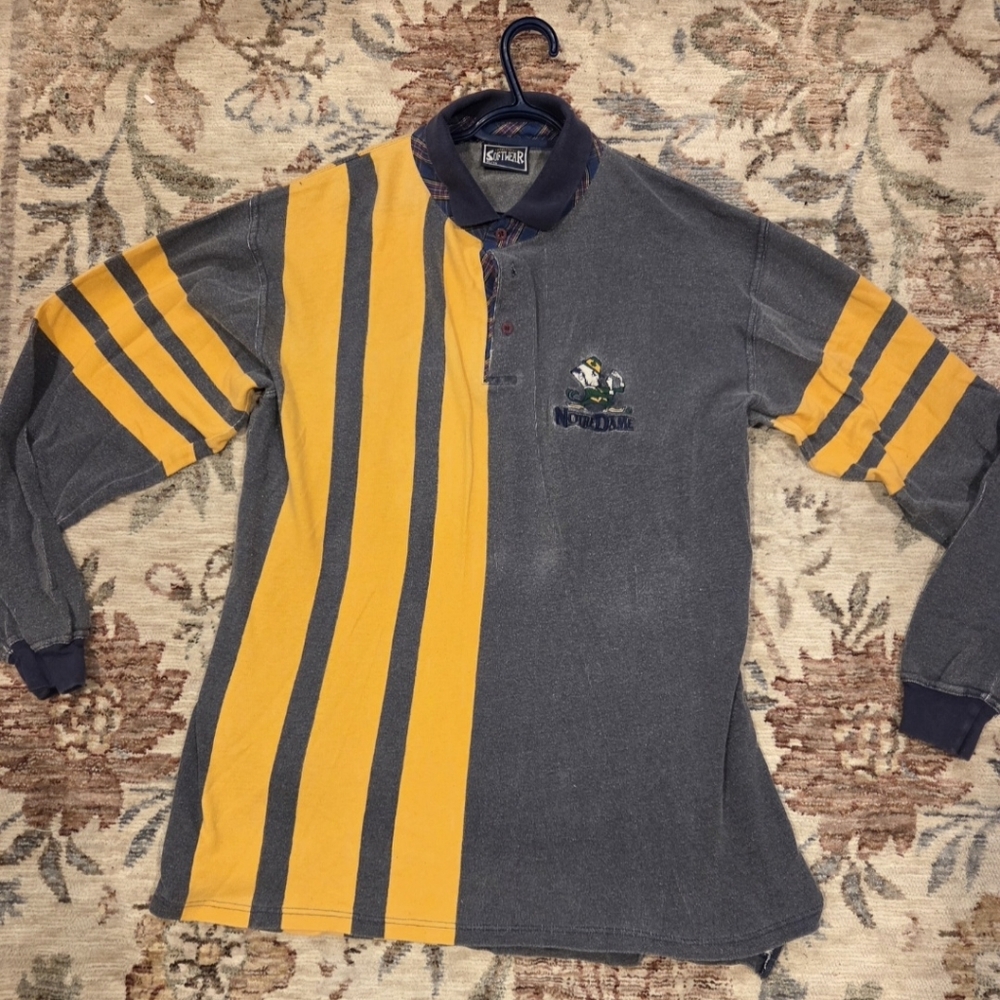 Vintage Notre Dame Fighting Irish Athletics Sportwear Rugby Shirt